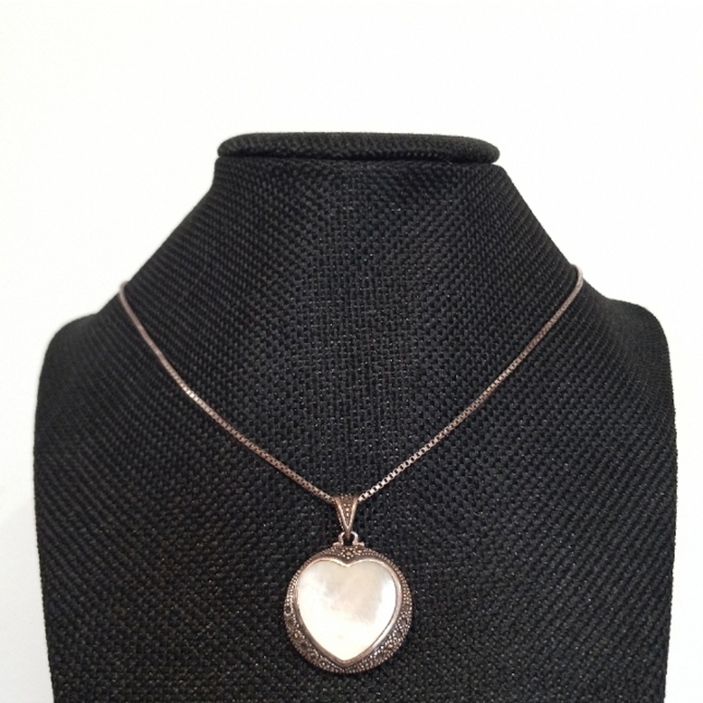925 heart pendant with necklace